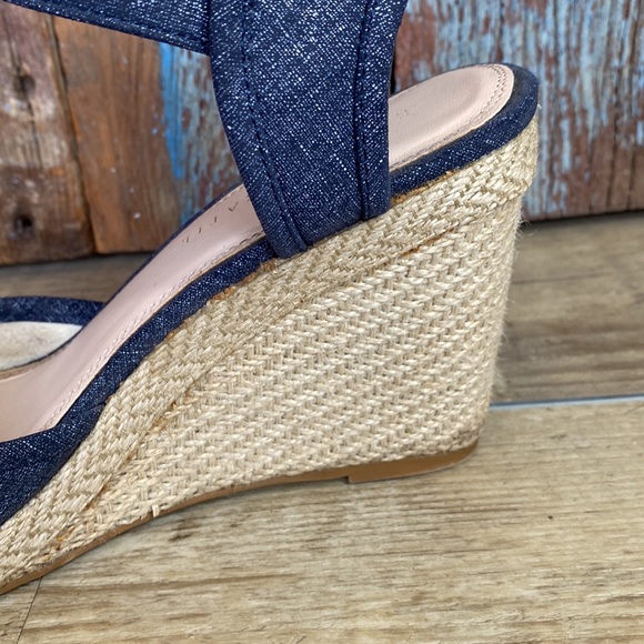 Kelly & Katie Blue Miroven Wedge Jute Sandals - Picture 7 of 10